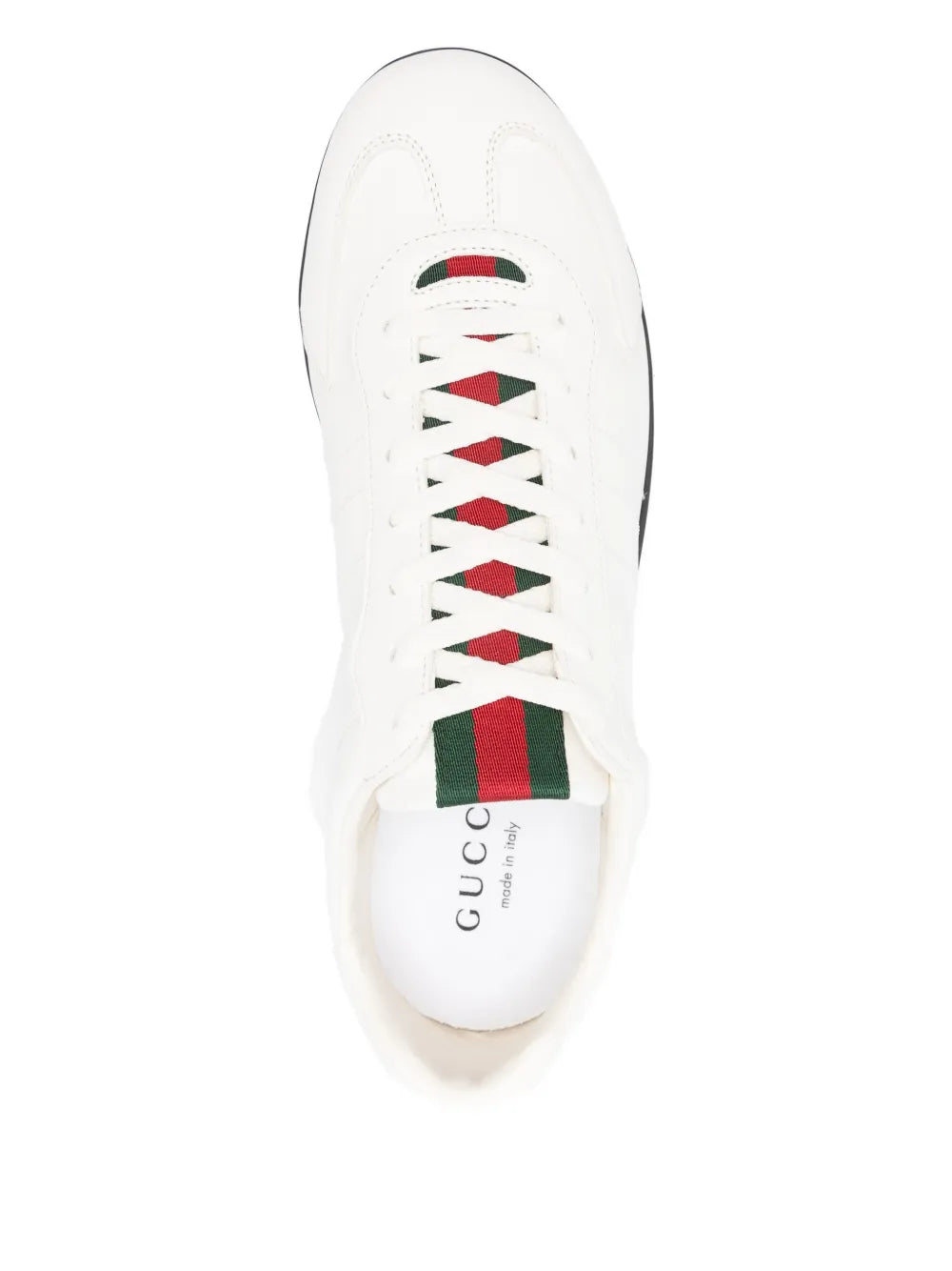 Gucci Web-Detail Leather Sneakers
