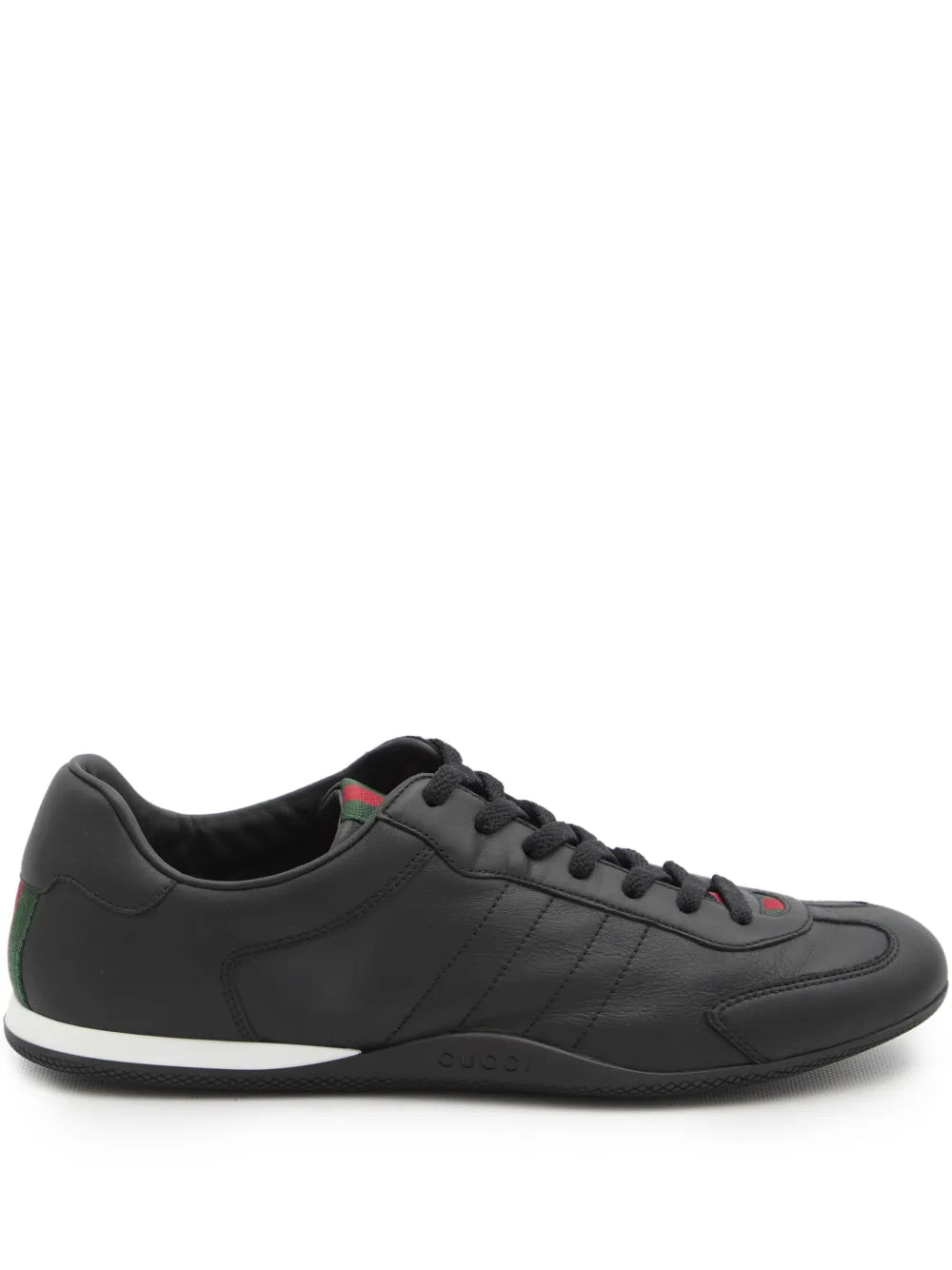 Gucci Web-Stripe Round-Toe Sneakers