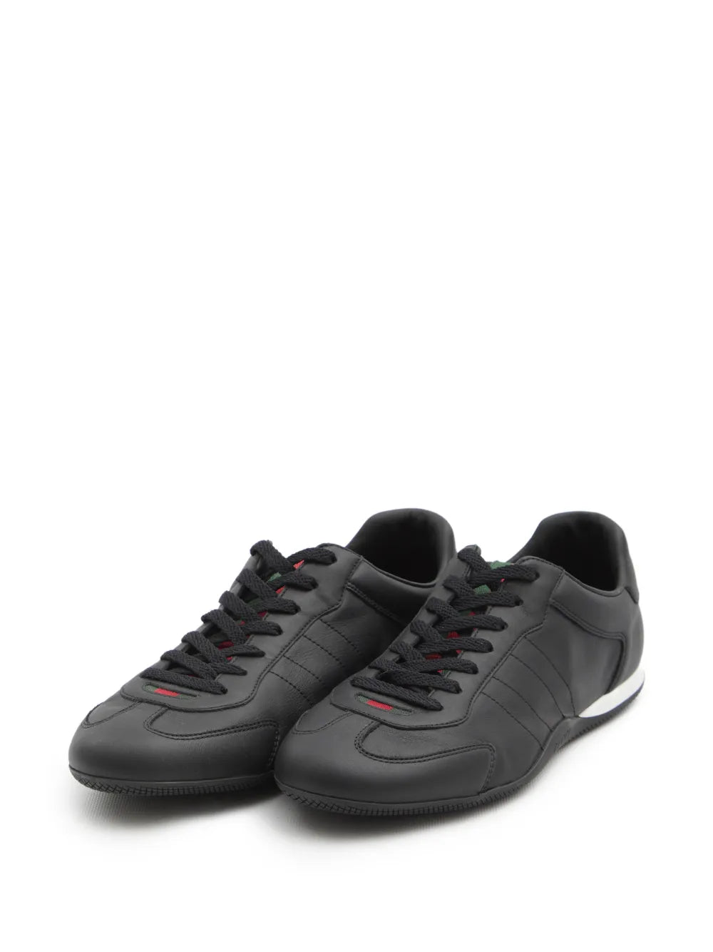 Gucci Web-Stripe Round-Toe Sneakers
