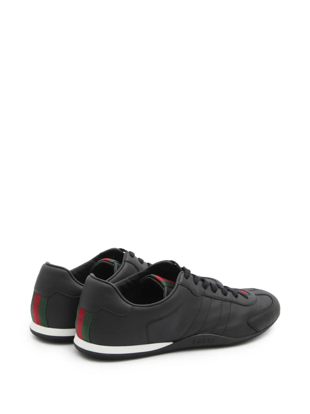 Gucci Web-Stripe Round-Toe Sneakers